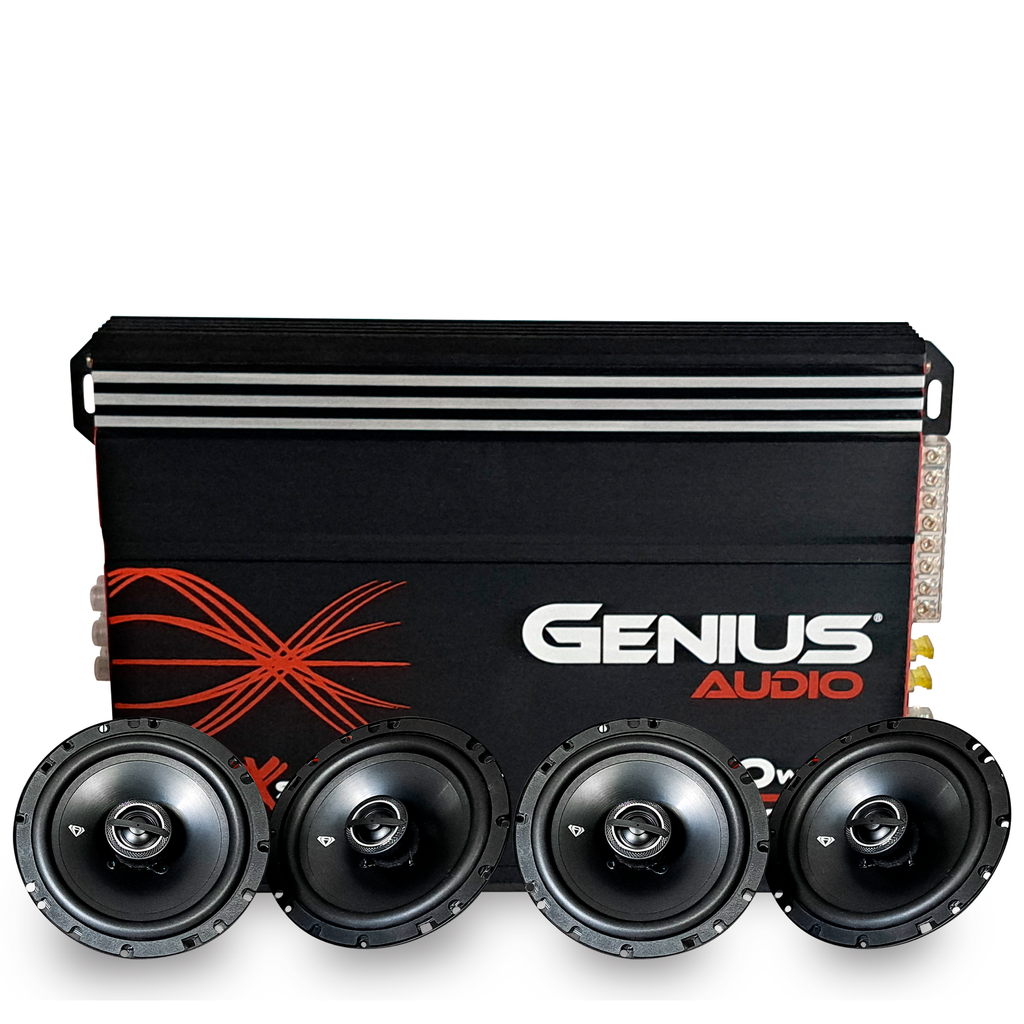 Set De Coaxiales 6.5 120 Wmax + Amplificador Genius