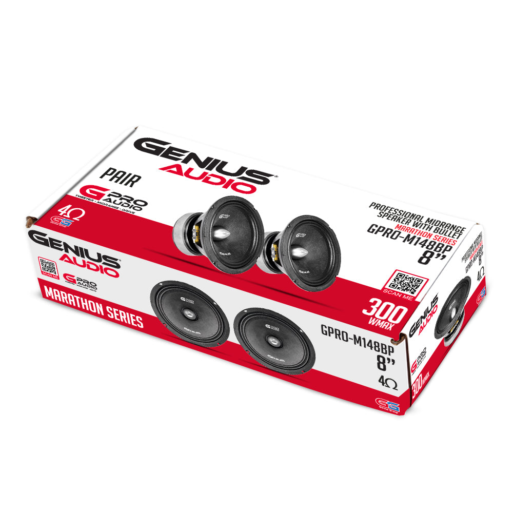 PAR DE ALTAVOCES GENIUS MEDIO RANGO 8” CON BALA