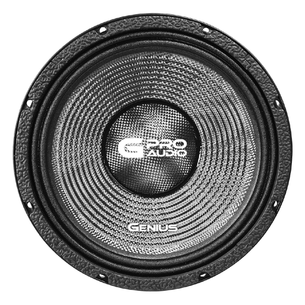 Altavoz Genius Audio Medio Bajo de 10” con Cono de Fibra de Carbono Resistente al Agua