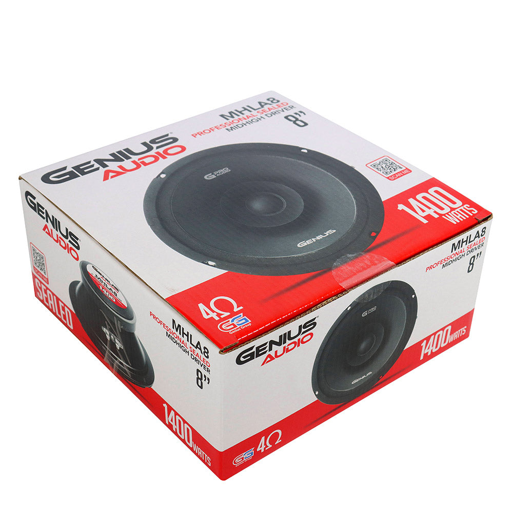 Bocina Medio Profesional de Medio Alto Sellado de 8" con 350W RMS, Bobina de 1.5" CCAW