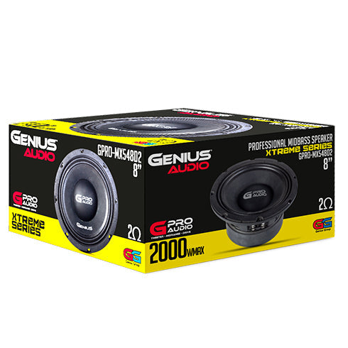 MEDIO BAJO 8" SERIE XTREME DE ALTO PODER 1000WRMS / 2000WMAX DUAL 2 Ohm 91 dB