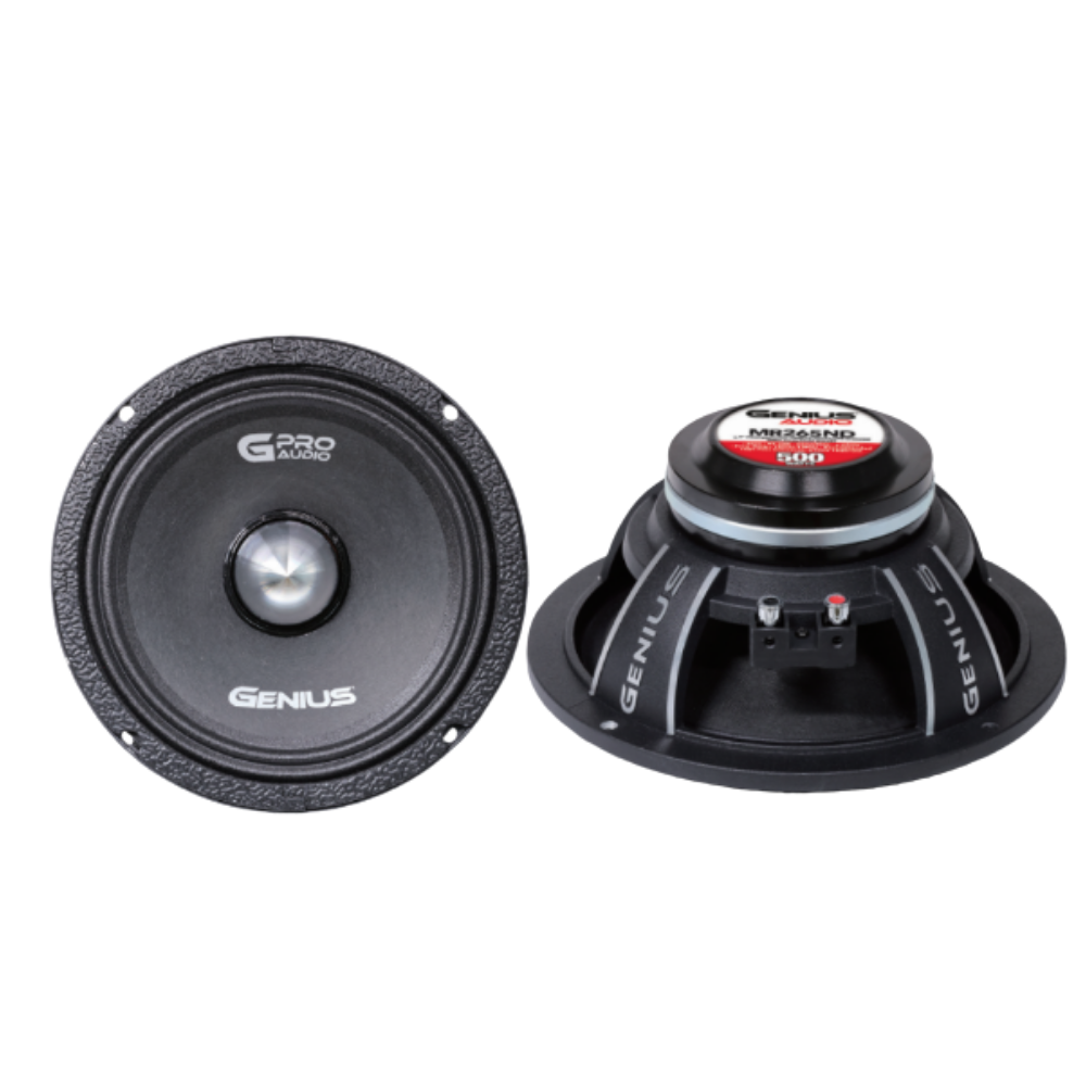 Medio Rango Genius Audio 6.5” MR265ND Neodimio 250W RMS | Bocina SPL/SQ 4 Ohms Bullet Alta Eficiencia