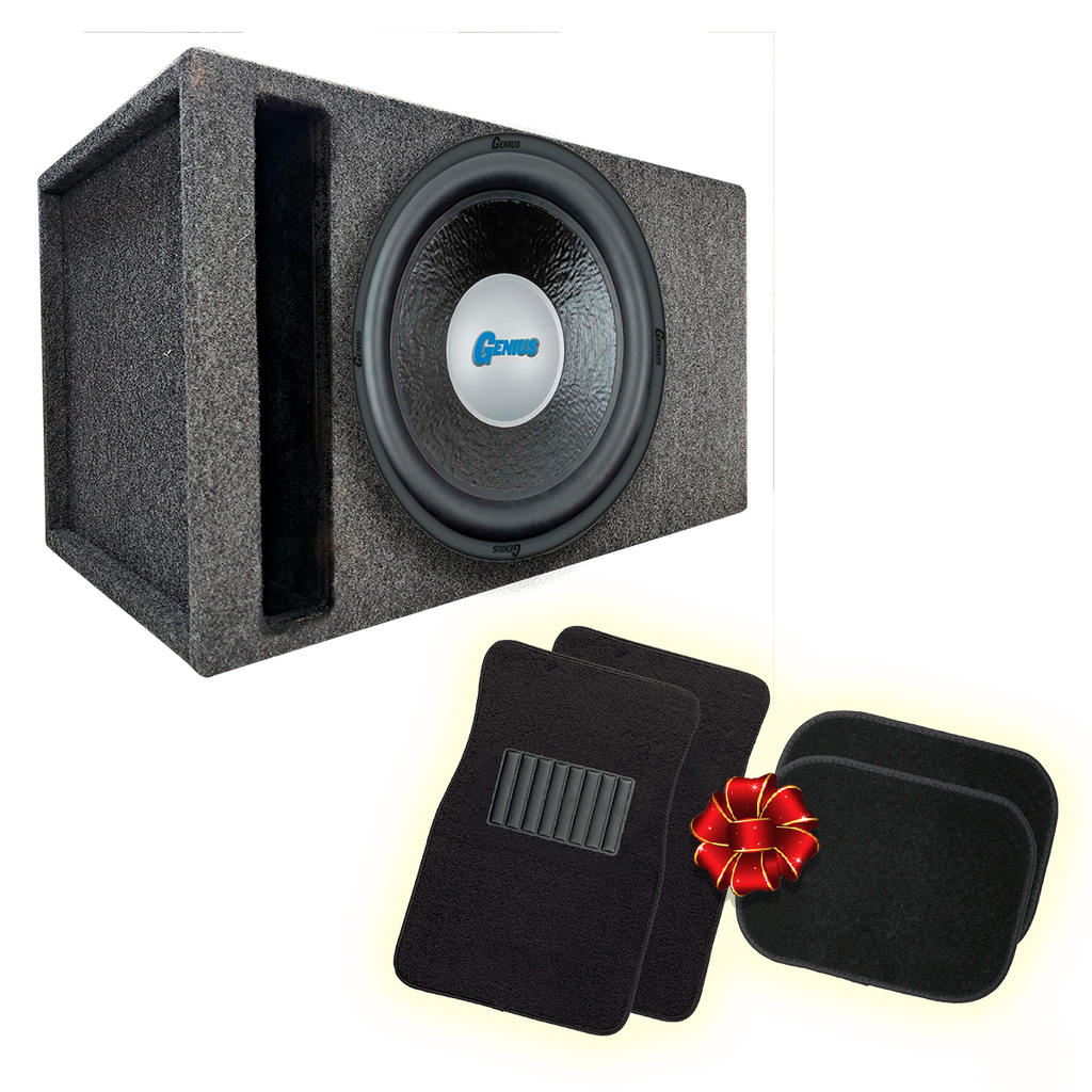 Caja Acústica Alfombrada con Subwoofer 1G6CP-15D4 de 15 Pulgadas y Regalo Set de Tapetes