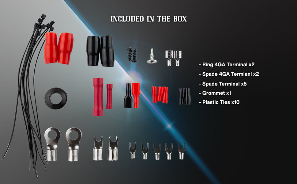 Kit De Cable De Audio 4ga Rca- Black Diamond