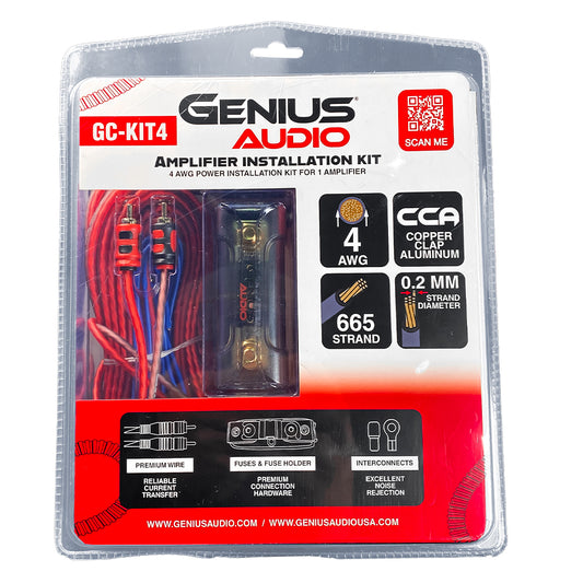 Kit Instalación De Amplificador De Potencia Calibre 4 Genius