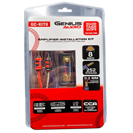 Kit Cables De Instalación Para Amplificador Calibre 8 Genius