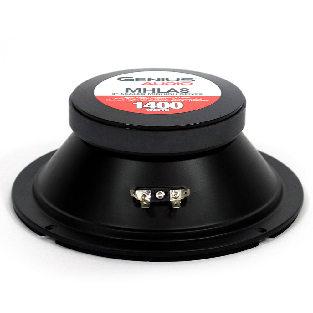 Bocina Medio Profesional de Medio Alto Sellado de 8" con 350W RMS, Bobina de 1.5" CCAW