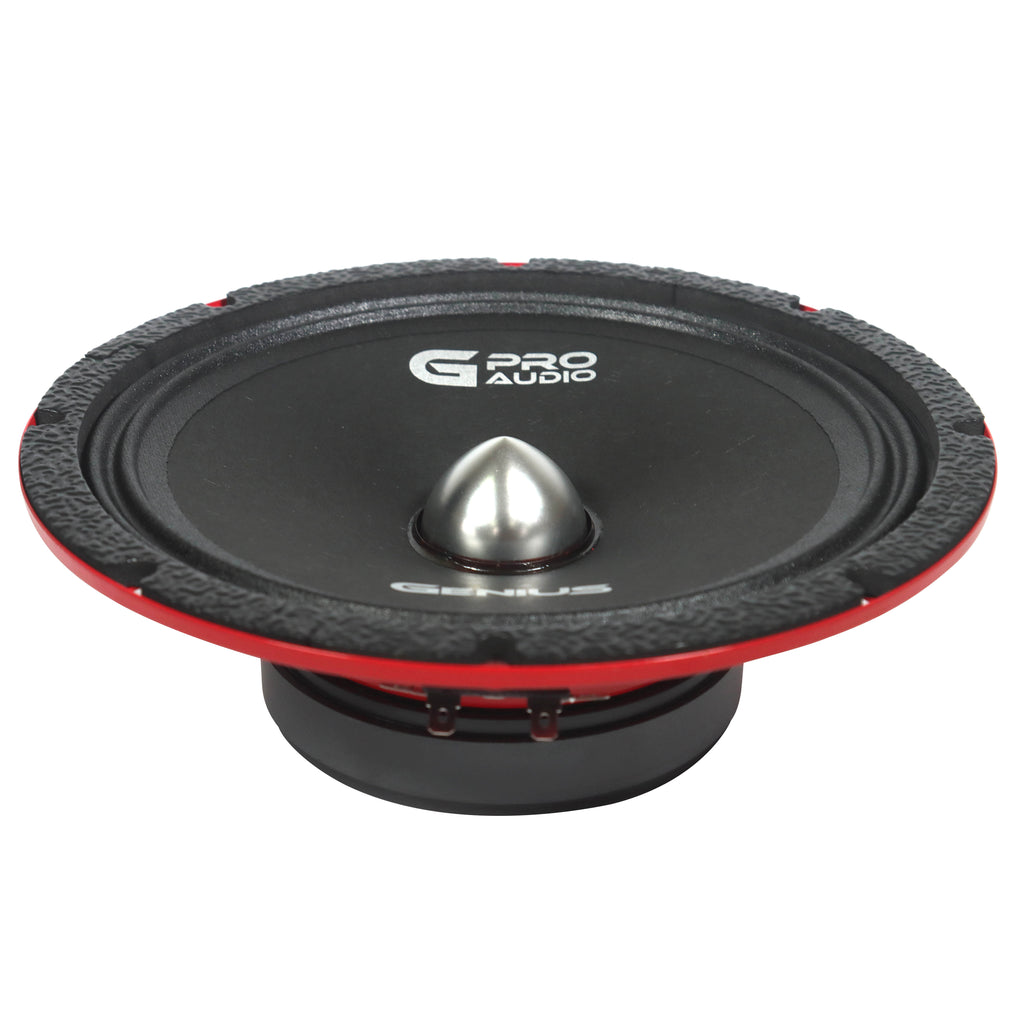 Par de Bocinas de Medios Profesional Delgado MR038BP 8" con Bala para Auto – Genius Audio