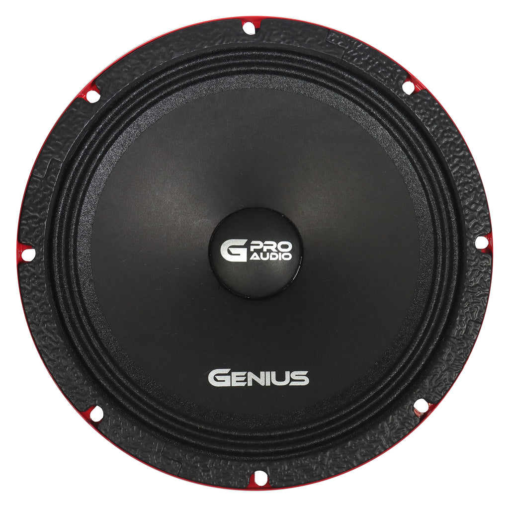 Par de Bocinas para Auto Medios Rango Profesional Delgado MR038P 8" – Genius Audio