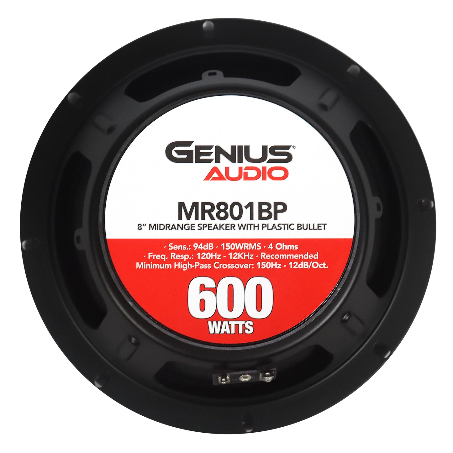Par de Bocinas de 8" para Auto Medio Rango con Bullet MR801BP