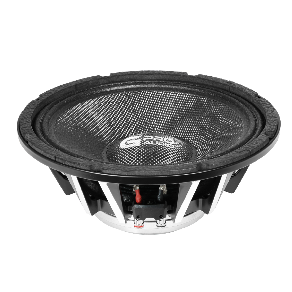 Bocina Profesional para Carro Medio Rango de 10” con cono fibra de carbono resistente al agua.