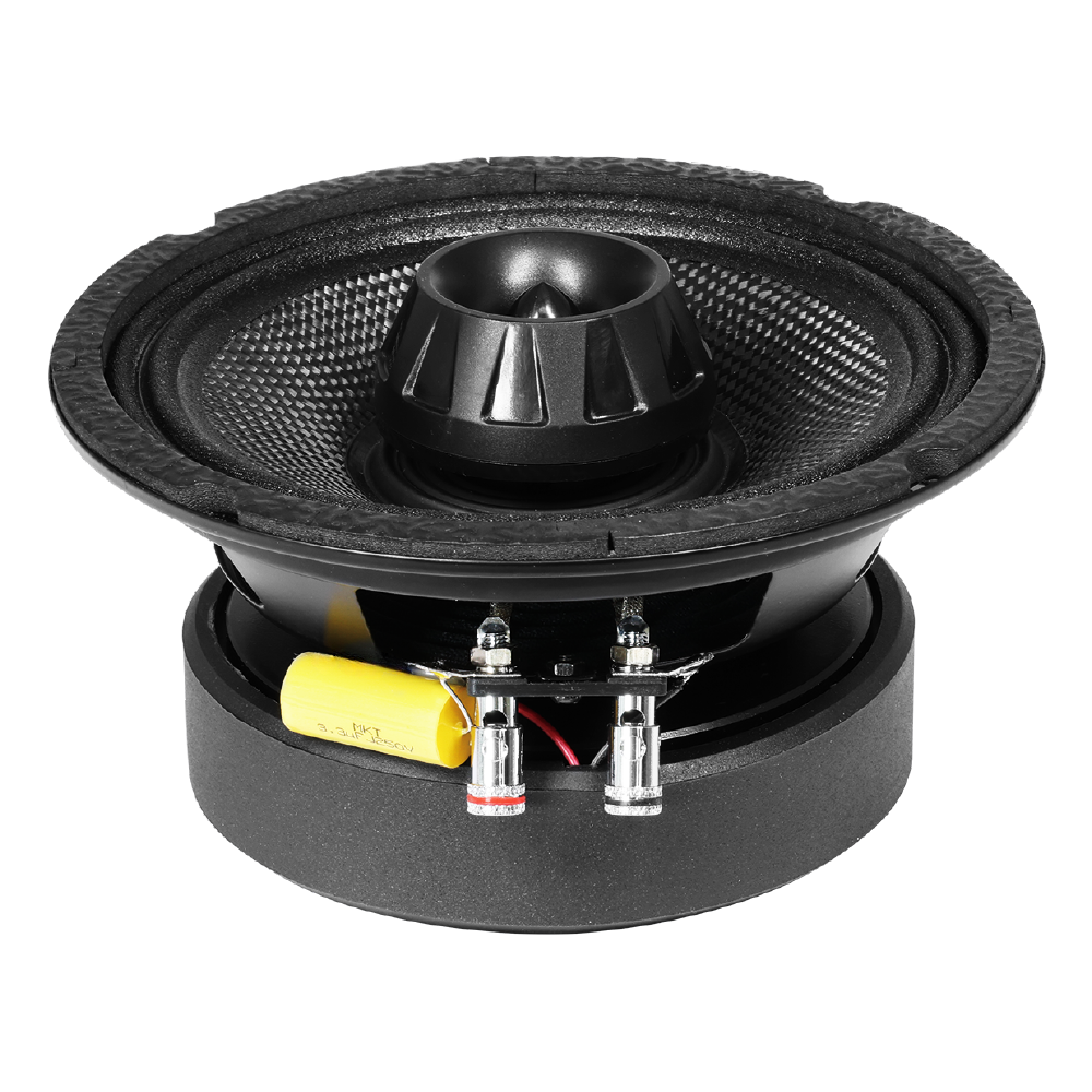 Par de Bocina Coaxial para Carro de 6.5” Genius Audio de 2 Vías Medio Rango y Tweeter con bala integrada de 1” Resistente al Agua