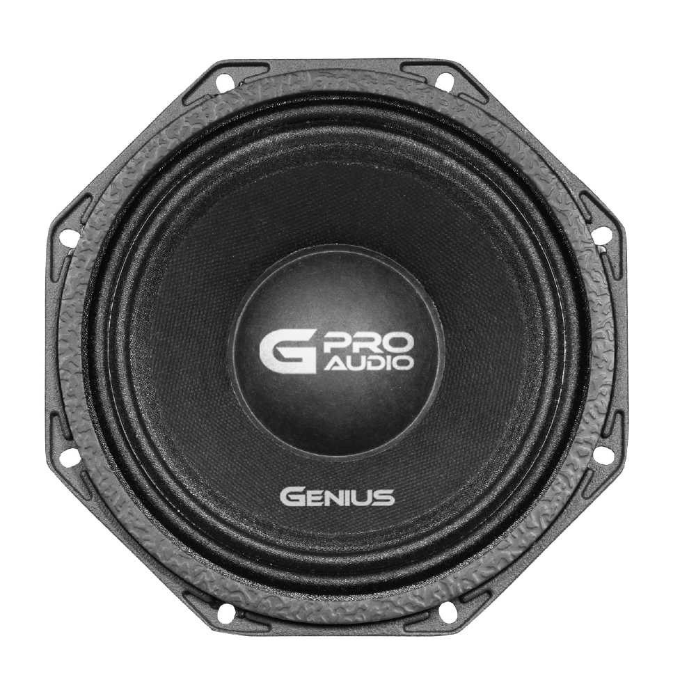 Bocina Genius Audio para Carro Medio Rango octagonal de 6.5” Imán de Ferrita
