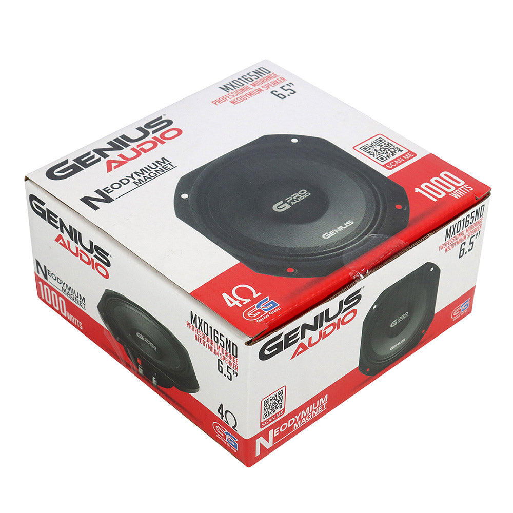 Bocina Medio Rango Neodimio Genius Audio MX0165ND 6.5 Pulgadas 250W RMS 98dB