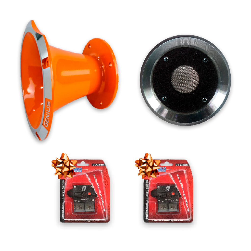 Driver de Compresión Titanium DX75TI + Trompeta de Aluminio con Regalo