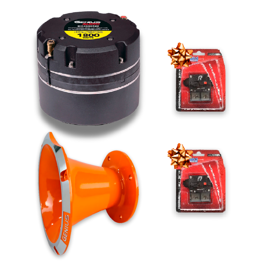 Driver de Compresión Profesional Genius DX4500ND + Trompeta Naranja de Aluminio con Regalo