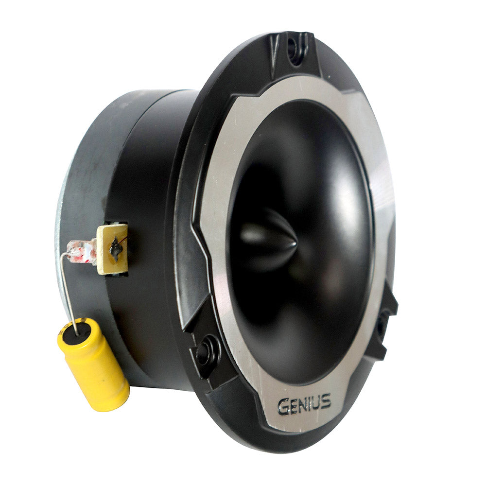 Par de Bocinas para Carro Genius Audio Tweeter de 3.8 PulG con 40 wrms con diafragma aluminio, Impedancia de 4 Ohms modelo TWR120BP