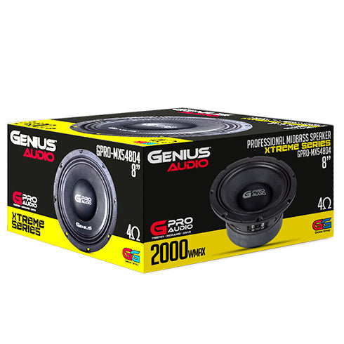 MEDIO BAJO 8" SERIE XTREME DE ALTO PODER  1000WRMS / 2000WMAX DUAL 4 Ohm 92 dB