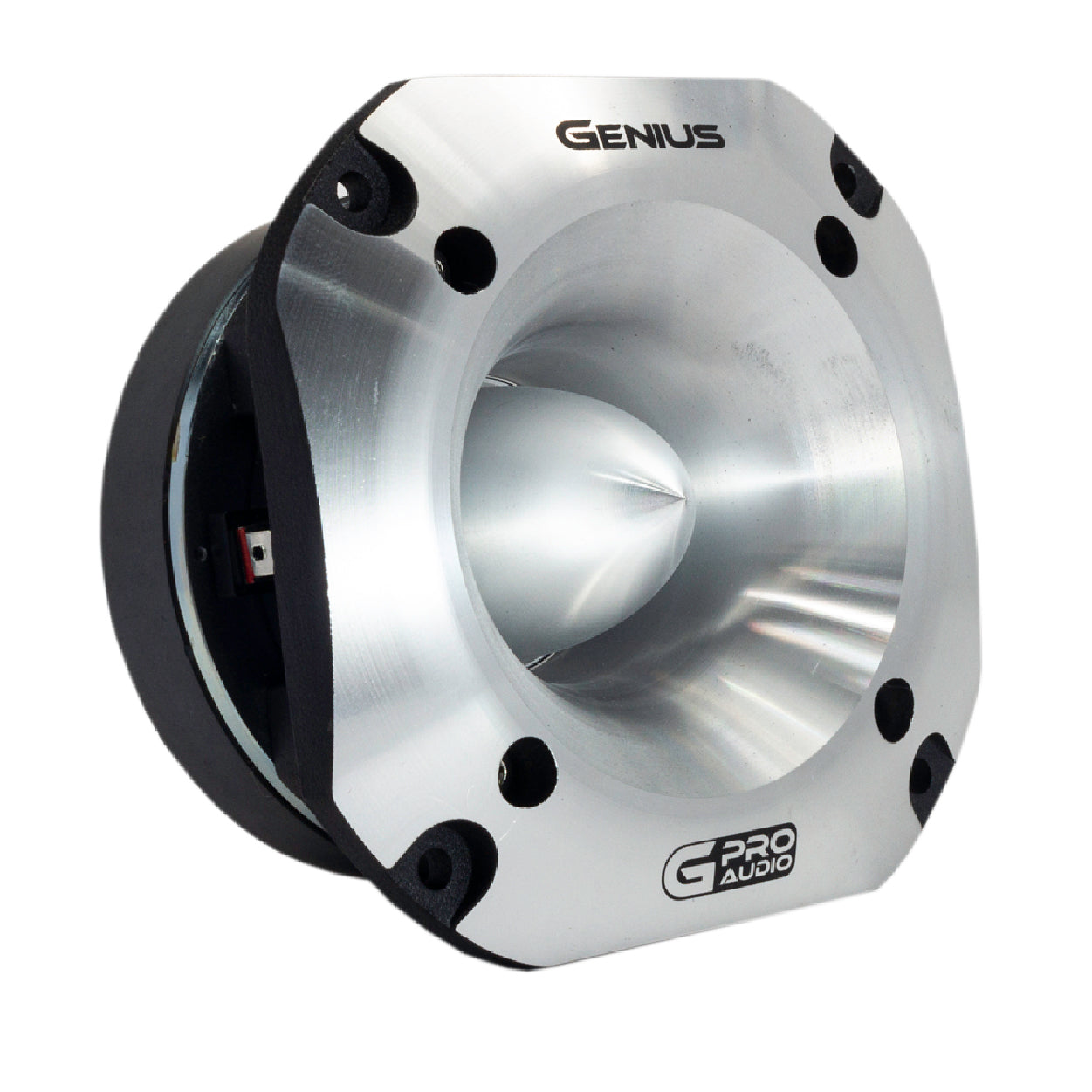 SUPER TWEETER DE ALUMINIO 4" DE DIAMETRO DE MONTURA  CON DIAFRAGMA DE TITANIO DE ALTA COMPRESION  1.5" BOBINA  300WMAX